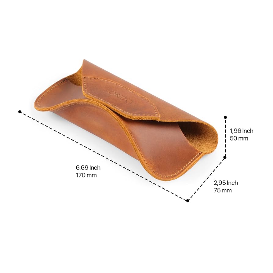 Londo Genuine Leather Case for Eyeglass, Sunglasses, Goggles